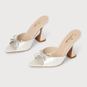 Rhinestone Bow Heels